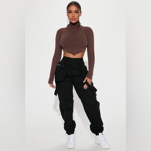 Black Cargo Joggers size M